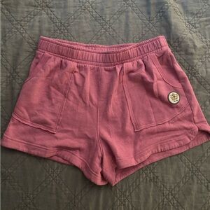 Hurley Sweatshorts- Pink w/ Hurley Embroidery- Large